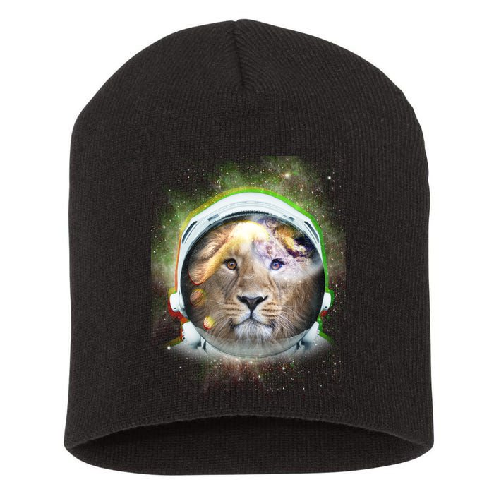 King Of The Universe Lion Space Astronaut Helmet Short Acrylic Beanie