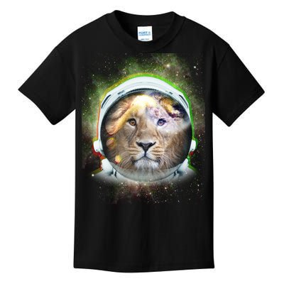 King Of The Universe Lion Space Astronaut Helmet Kids T-Shirt