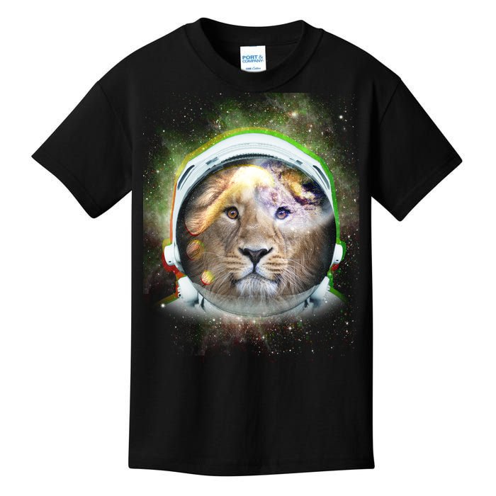 King Of The Universe Lion Space Astronaut Helmet Kids T-Shirt