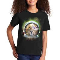 King Of The Universe Lion Space Astronaut Helmet Kids T-Shirt