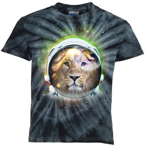 King Of The Universe Lion Space Astronaut Helmet Kids Tie-Dye T-Shirt