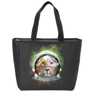 King Of The Universe Lion Space Astronaut Helmet Zip Tote Bag