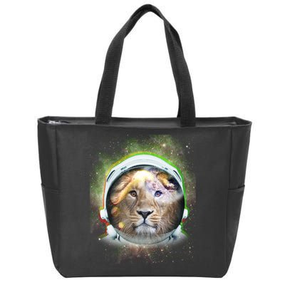 King Of The Universe Lion Space Astronaut Helmet Zip Tote Bag