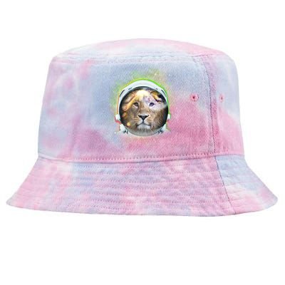 King Of The Universe Lion Space Astronaut Helmet Tie-Dyed Bucket Hat