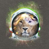 King Of The Universe Lion Space Astronaut Helmet Cotton Canvas Backpack