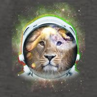 King Of The Universe Lion Space Astronaut Helmet Vector Backpack