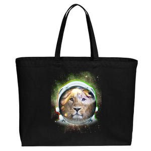 King Of The Universe Lion Space Astronaut Helmet Cotton Canvas Jumbo Tote