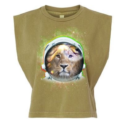 King Of The Universe Lion Space Astronaut Helmet Garment-Dyed Women's Muscle Tee