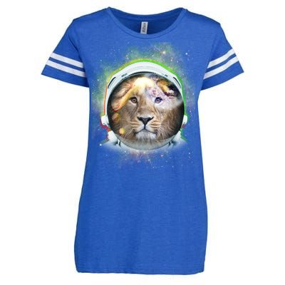 King Of The Universe Lion Space Astronaut Helmet Enza Ladies Jersey Football T-Shirt