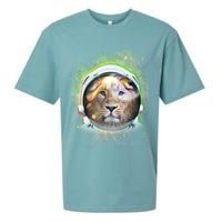 King Of The Universe Lion Space Astronaut Helmet Sueded Cloud Jersey T-Shirt