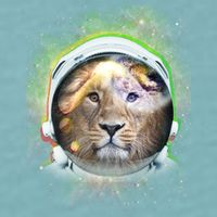 King Of The Universe Lion Space Astronaut Helmet Sueded Cloud Jersey T-Shirt