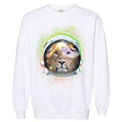 King Of The Universe Lion Space Astronaut Helmet Garment-Dyed Sweatshirt