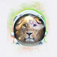 King Of The Universe Lion Space Astronaut Helmet Garment-Dyed Sweatshirt