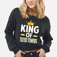 King Of Tilted Towers Cropped Pullover Crew