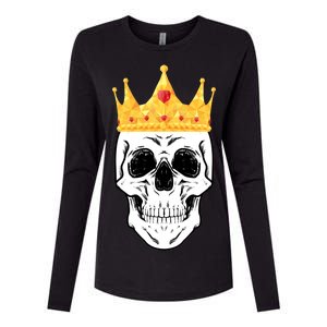 King Skull Womens Cotton Relaxed Long Sleeve T-Shirt