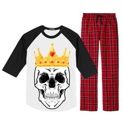 King Skull Raglan Sleeve Pajama Set