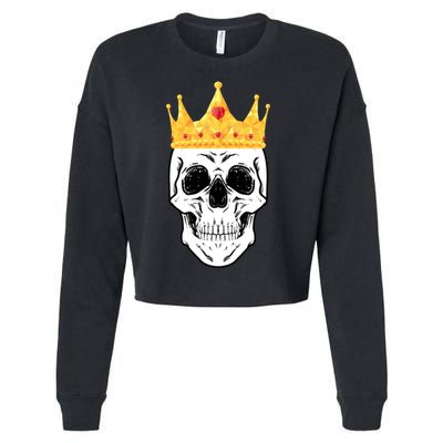 King Skull Cropped Pullover Crew