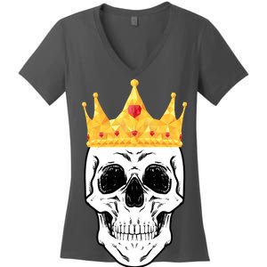 King Skull Women's V-Neck T-Shirt