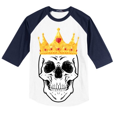 King Skull Baseball Sleeve Shirt