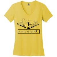 King Throw Funny Game Reference Women's V-Neck T-Shirt