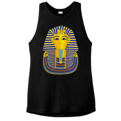 King Tut Pharaoh Egyptian Ladies PosiCharge Tri-Blend Wicking Tank