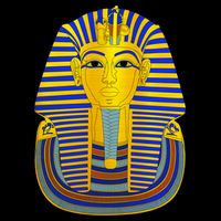 King Tut Pharaoh Egyptian 7-Panel Snapback Hat