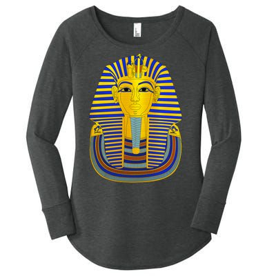 King Tut Pharaoh Egyptian Women's Perfect Tri Tunic Long Sleeve Shirt