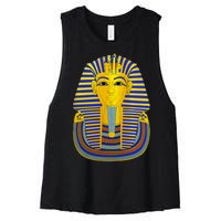 King Tut Pharaoh Egyptian Women's Racerback Cropped Tank