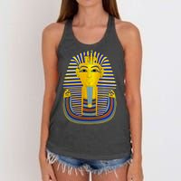 King Tut Pharaoh Egyptian Women's Knotted Racerback Tank