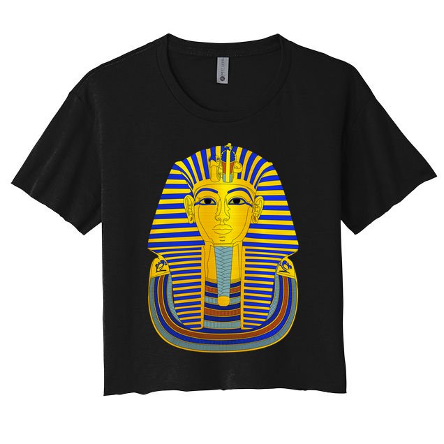King Tut Pharaoh Egyptian Women's Crop Top Tee