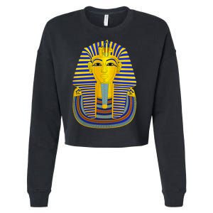 King Tut Pharaoh Egyptian Cropped Pullover Crew