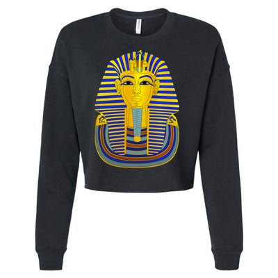 King Tut Pharaoh Egyptian Cropped Pullover Crew
