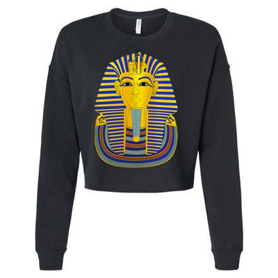 King Tut Pharaoh Egyptian Cropped Pullover Crew