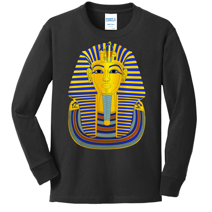 King Tut Pharaoh Egyptian Kids Long Sleeve Shirt