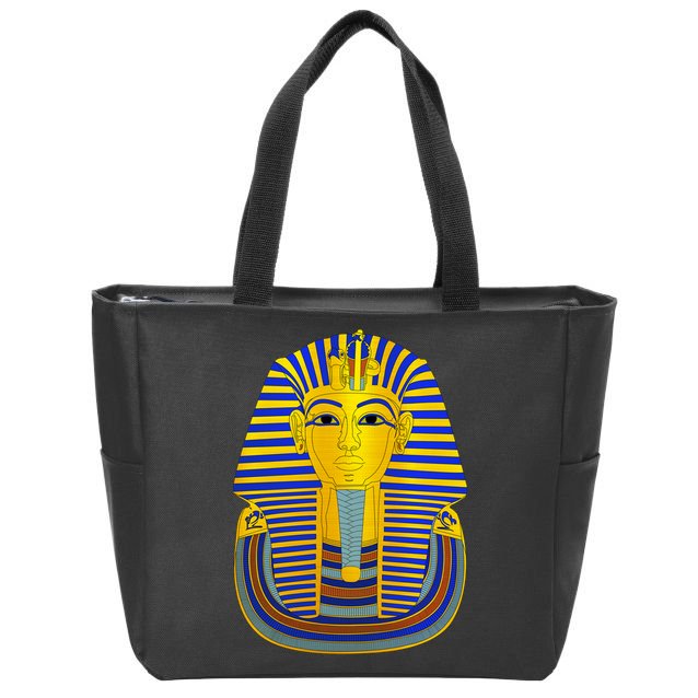 King Tut Pharaoh Egyptian Zip Tote Bag