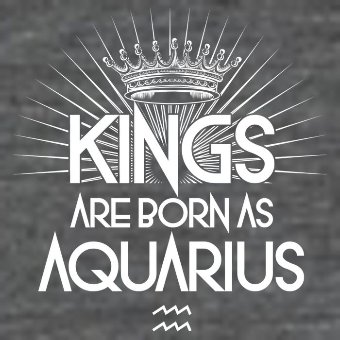 Kings Are Born As Aquarius T-Shirt