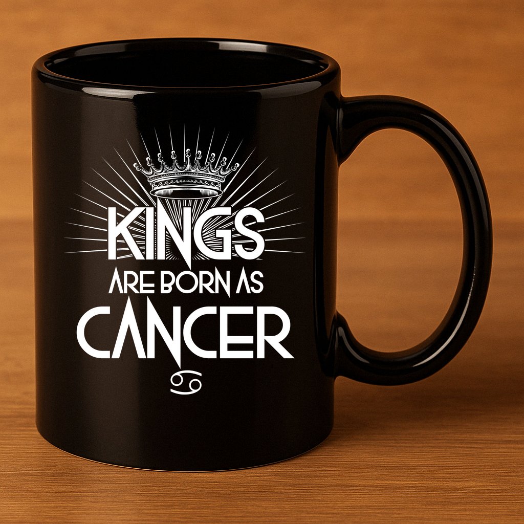 Kings Are Born As Cancer 11oz C Handle Ceramic Mug