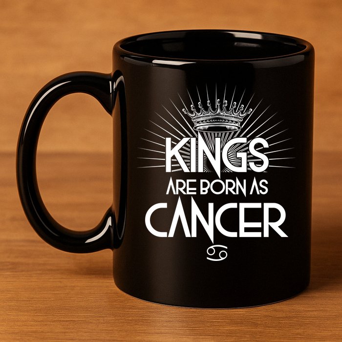 Kings Are Born As Cancer 11oz C Handle Ceramic Mug