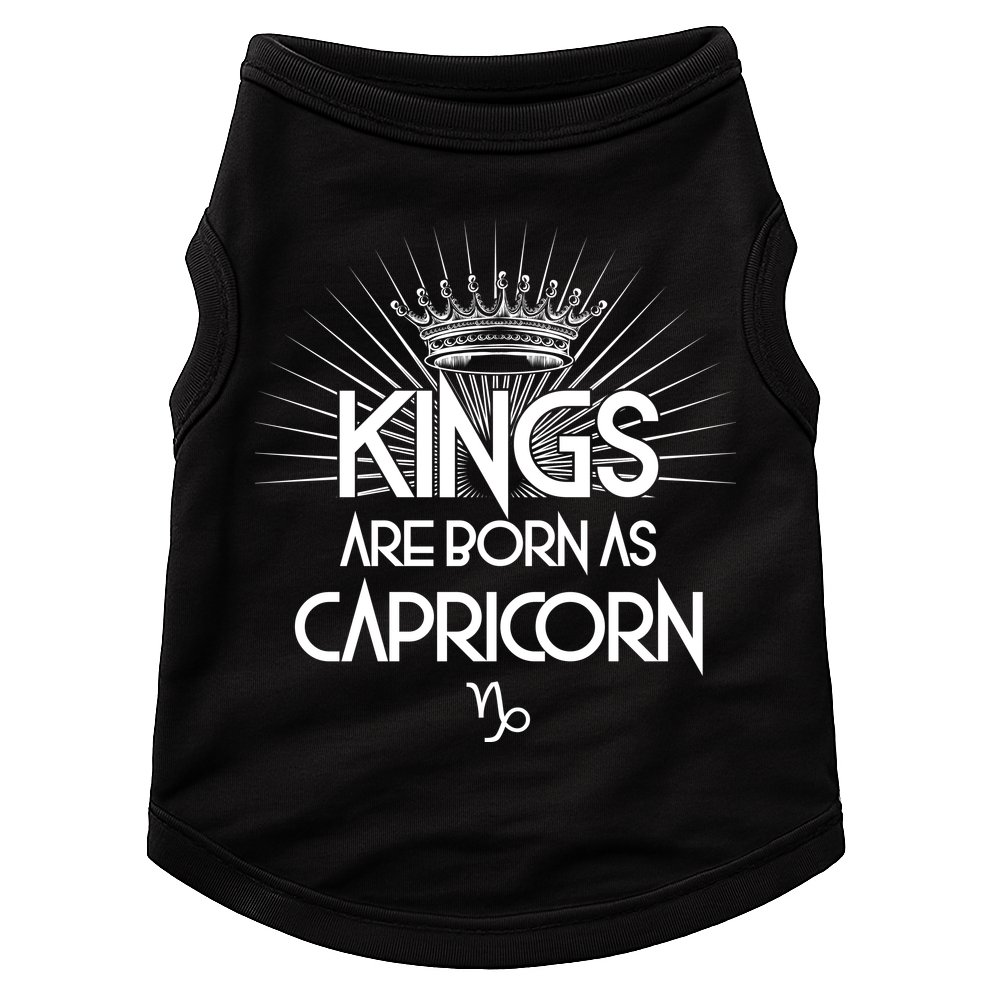 Kings Are Born As Capricorn Doggie Tank