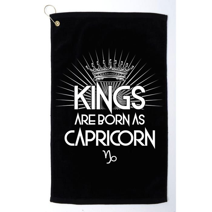 Kings Are Born As Capricorn Golf Towel