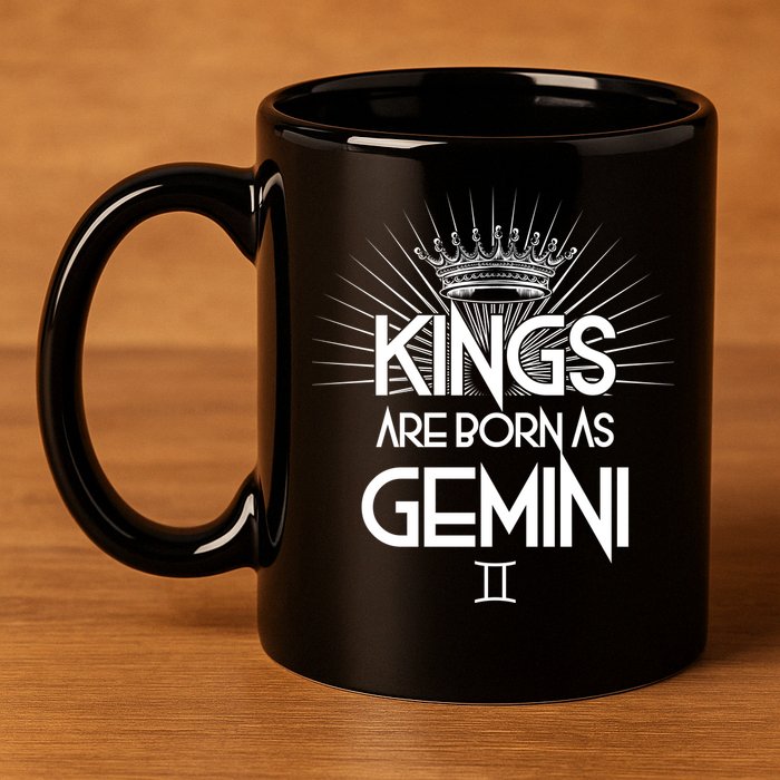 Kings Are Born As Gemini 11oz C Handle Ceramic Mug