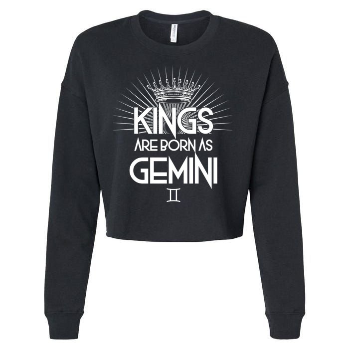 Kings Are Born As Gemini Cropped Pullover Crew