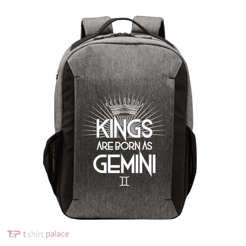 Kings Are Born As Gemini Vector Backpack