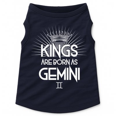 Kings Are Born As Gemini Doggie Tank