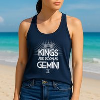 Kings Are Born As Gemini Womens Tank Top