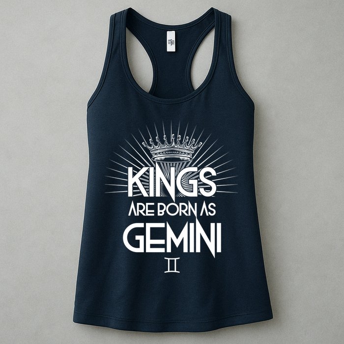 Kings Are Born As Gemini Womens Tank Top