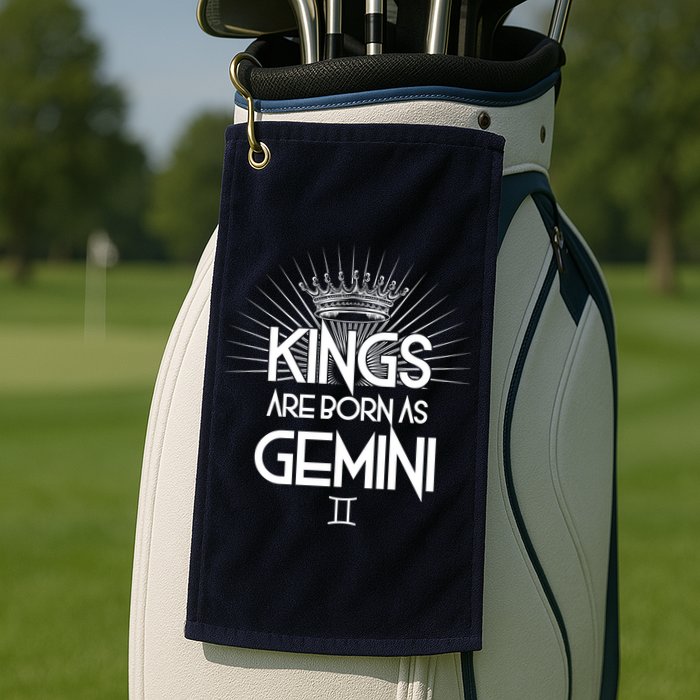 Kings Are Born As Gemini Golf Towel
