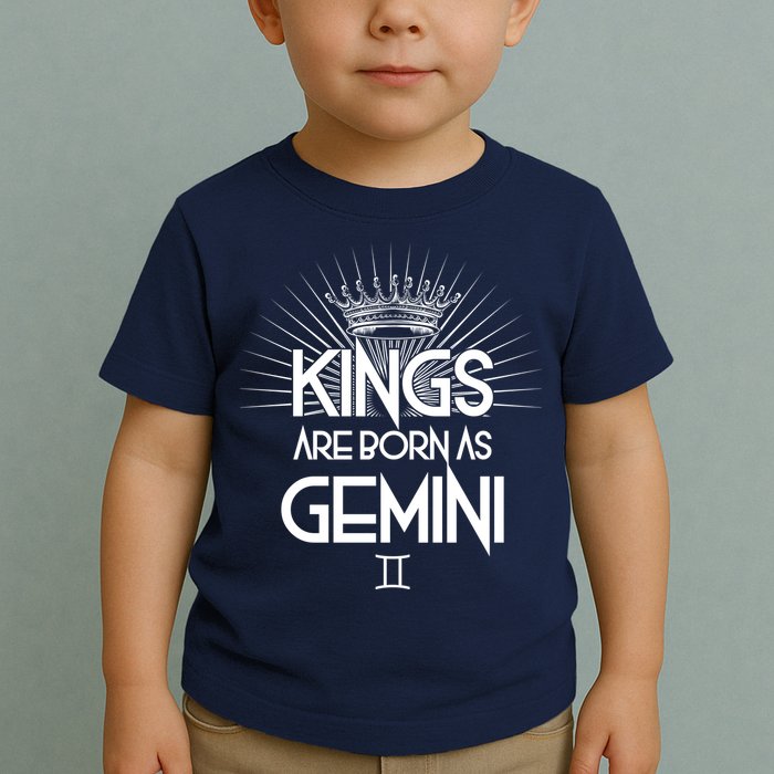 Kings Are Born As Gemini Toddler T-Shirt