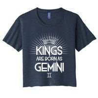 Kings Are Born As Gemini Women's Crop Top Tee