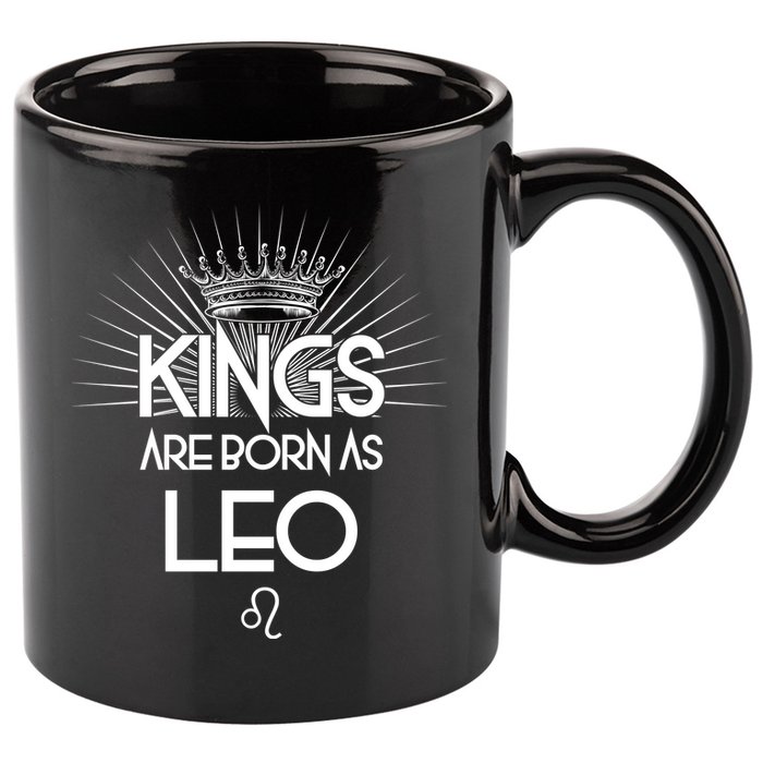 Kings Are Born As Leo 11oz C Handle Ceramic Mug